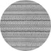 Round Solid Gray Modern Rug, abs1783gry