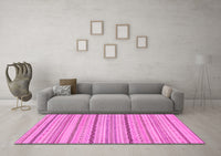 Machine Washable Solid Pink Modern Rug, wshabs1783pnk