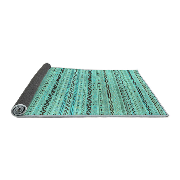 Sideview of Solid Light Blue Modern Rug, abs1783lblu