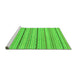 Sideview of Machine Washable Solid Green Modern Area Rugs, wshabs1783grn