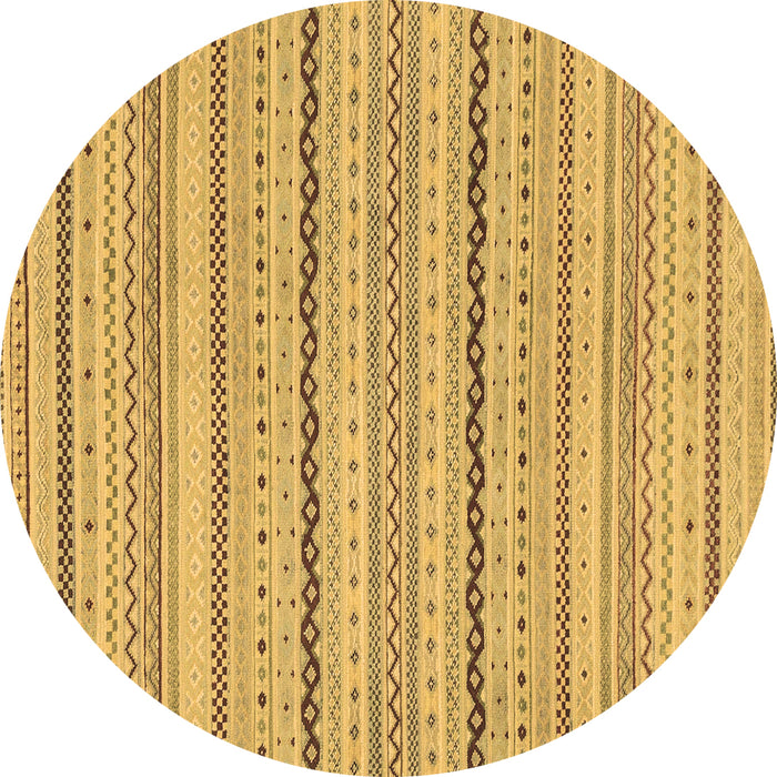Round Machine Washable Solid Brown Modern Rug, wshabs1783brn