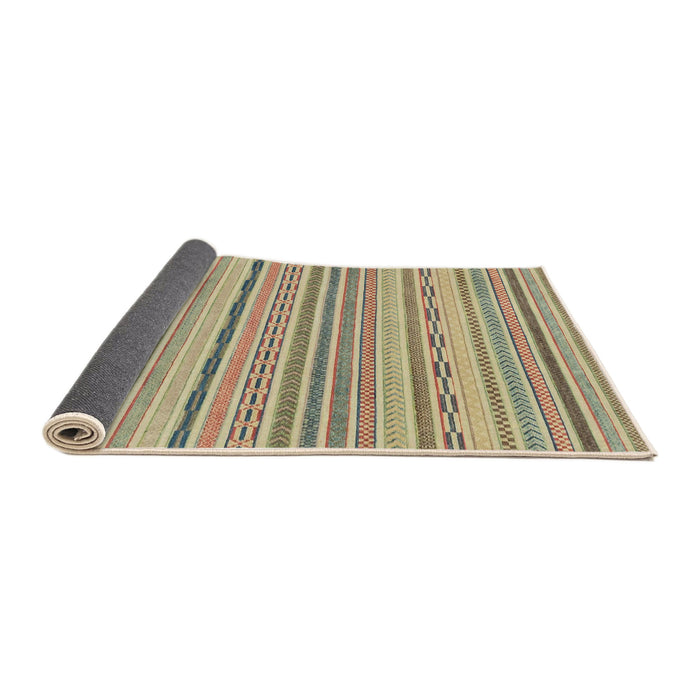 Sideview of Abstract Dark Almond Brown Solid Rug, abs1784