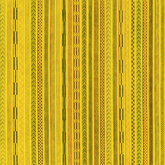 Square Machine Washable Solid Yellow Modern Rug, wshabs1784yw