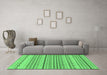 Machine Washable Solid Emerald Green Modern Area Rugs in a Living Room,, wshabs1784emgrn