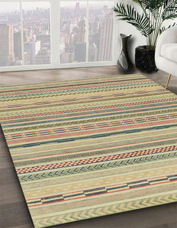 Abstract Dark Almond Brown Solid Rug in Family Room, abs1784