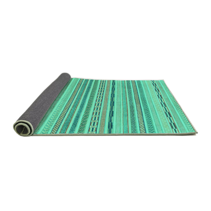 Sideview of Solid Turquoise Modern Rug, abs1784turq