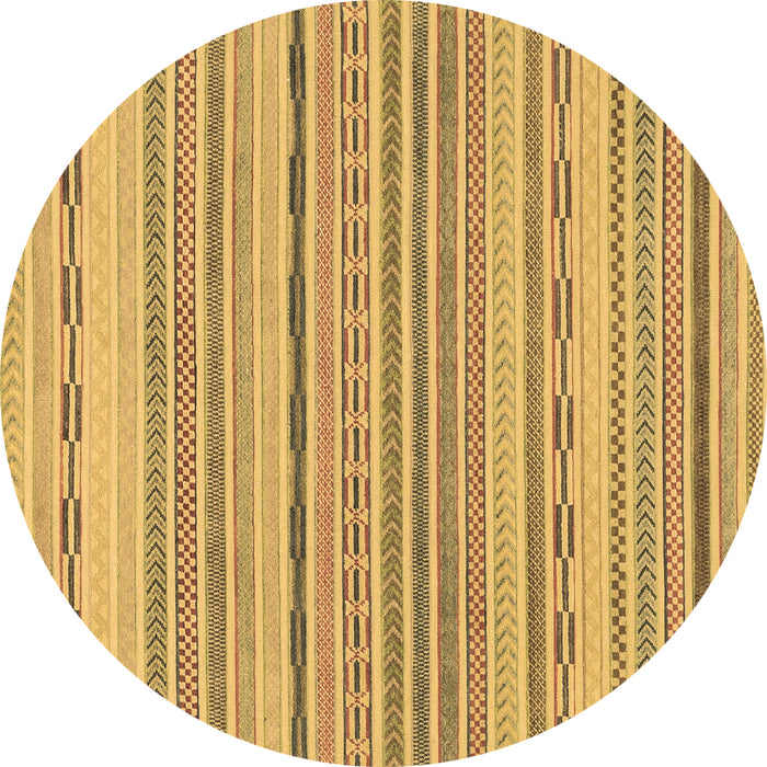 Round Machine Washable Solid Brown Modern Rug, wshabs1784brn