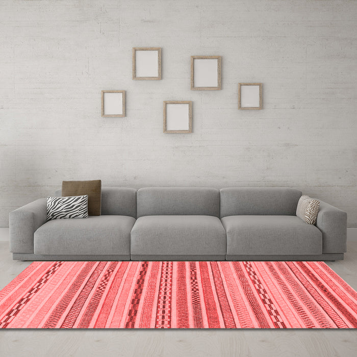 Modern Red Washable Rugs