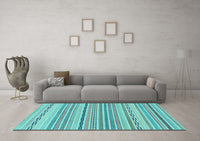 Machine Washable Solid Light Blue Modern Rug, wshabs1784lblu