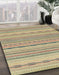 Machine Washable Abstract Dark Almond Brown Rug in a Family Room, wshabs1784