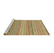 Sideview of Machine Washable Abstract Cinnamon Brown Rug, wshabs1785