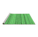 Sideview of Machine Washable Solid Emerald Green Modern Area Rugs, wshabs1785emgrn