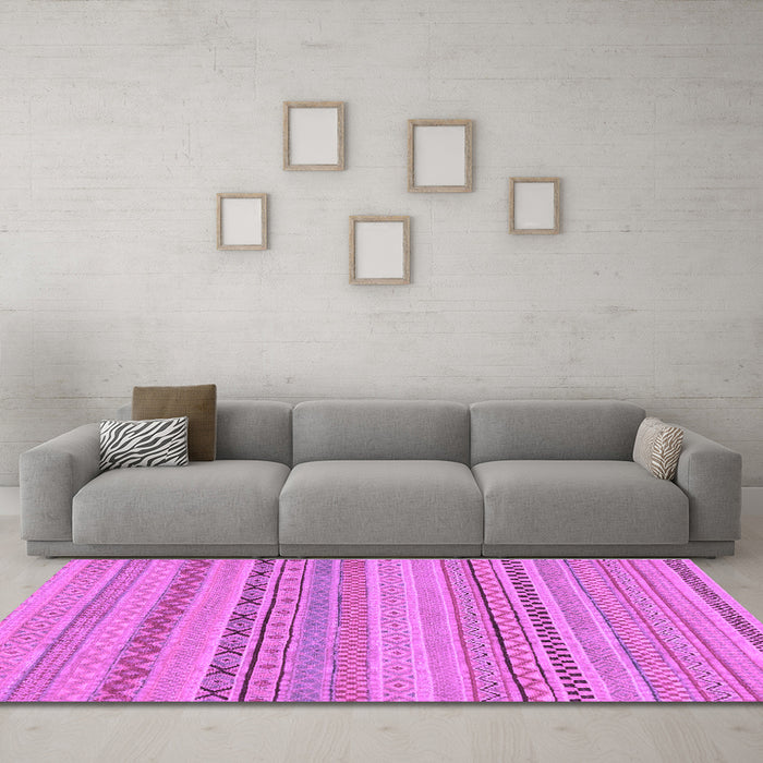 Machine Washable Solid Purple Modern Area Rugs in a Living Room, wshabs1785pur