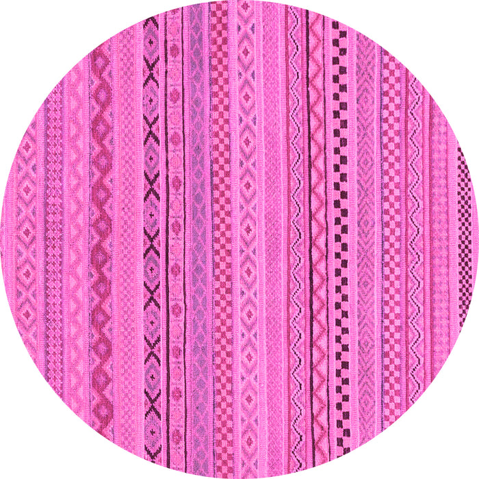 Round Solid Pink Modern Rug, abs1785pnk