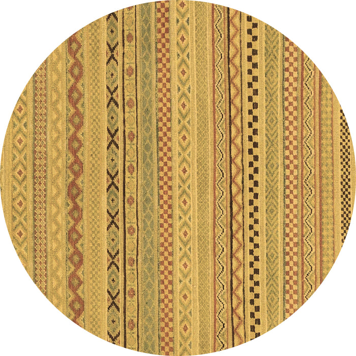 Round Solid Brown Modern Rug, abs1785brn