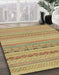 Machine Washable Abstract Cinnamon Brown Rug in a Family Room, wshabs1785