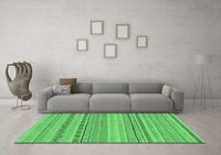 Machine Washable Solid Emerald Green Modern Rug, wshabs1785emgrn