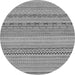 Round Solid Gray Modern Rug, abs1785gry