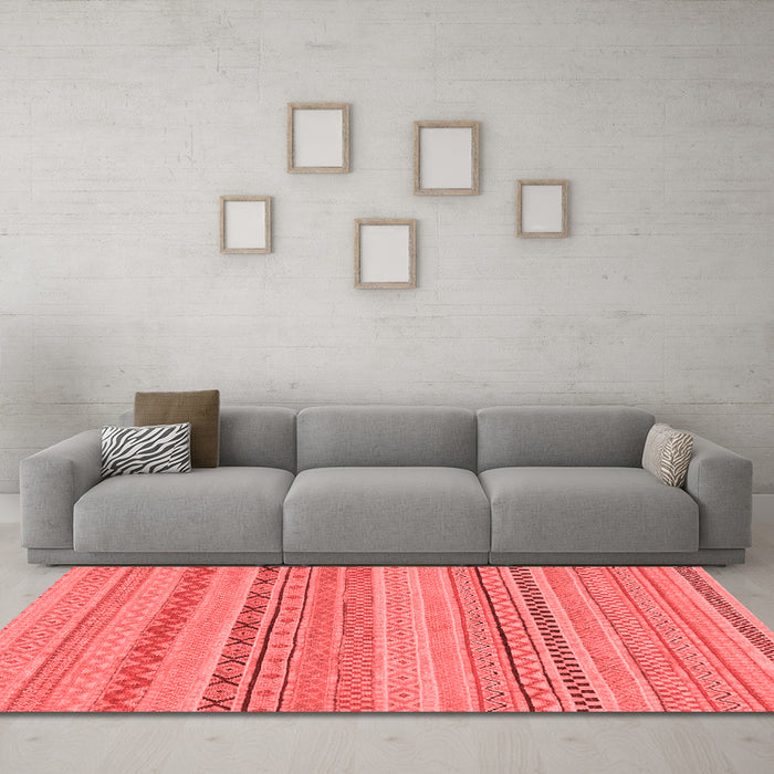 Modern Red Washable Rugs