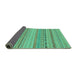 Sideview of Solid Turquoise Modern Rug, abs1785turq