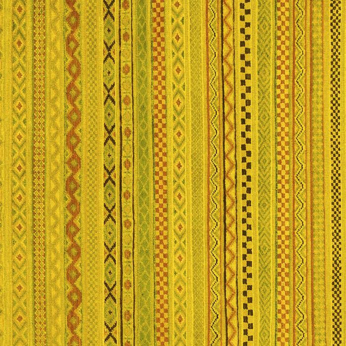 Square Solid Yellow Modern Rug, abs1785yw