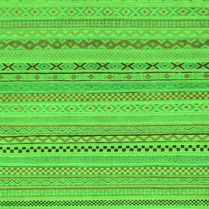 Square Machine Washable Solid Green Modern Area Rugs, wshabs1785grn