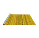 Sideview of Machine Washable Solid Yellow Modern Rug, wshabs1785yw