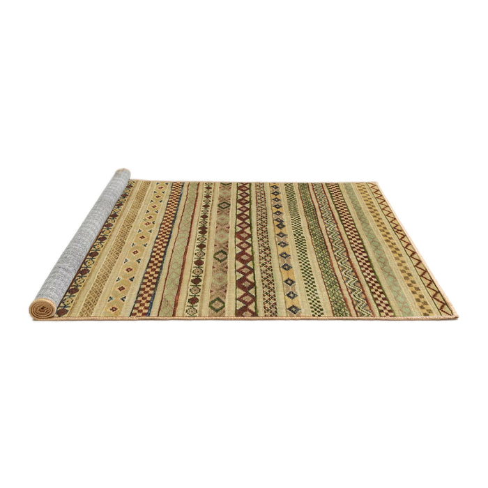 Sideview of Machine Washable Abstract Light Brown Rug, wshabs1786