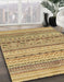 Machine Washable Abstract Light Brown Rug in a Family Room, wshabs1786