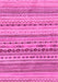 Machine Washable Solid Pink Modern Rug, wshabs1786pnk