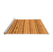 Sideview of Machine Washable Solid Orange Modern Area Rugs, wshabs1786org