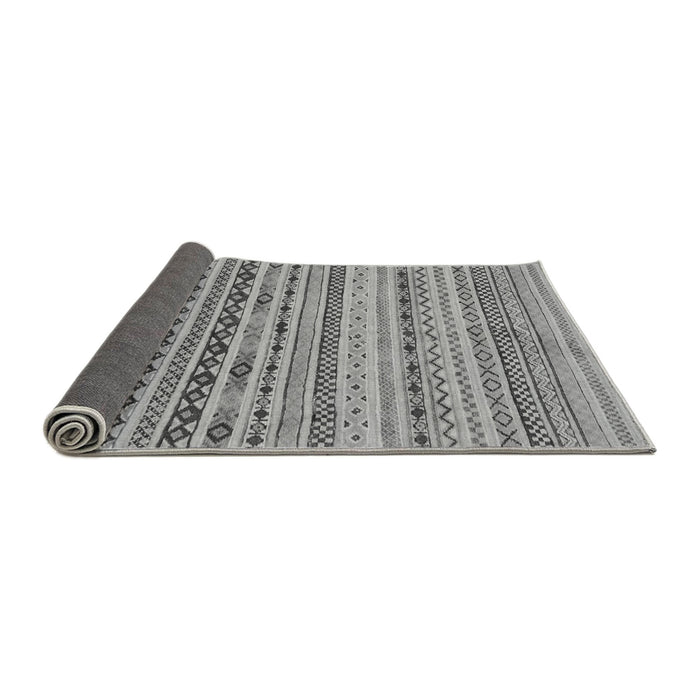 Sideview of Solid Gray Modern Rug, abs1786gry