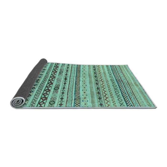 Sideview of Solid Light Blue Modern Rug, abs1786lblu