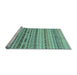 Sideview of Machine Washable Solid Light Blue Modern Rug, wshabs1786lblu