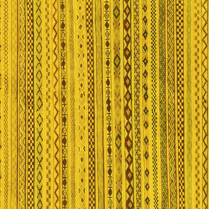 Square Machine Washable Solid Yellow Modern Rug, wshabs1786yw