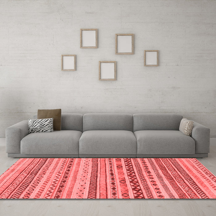 Modern Red Washable Rugs