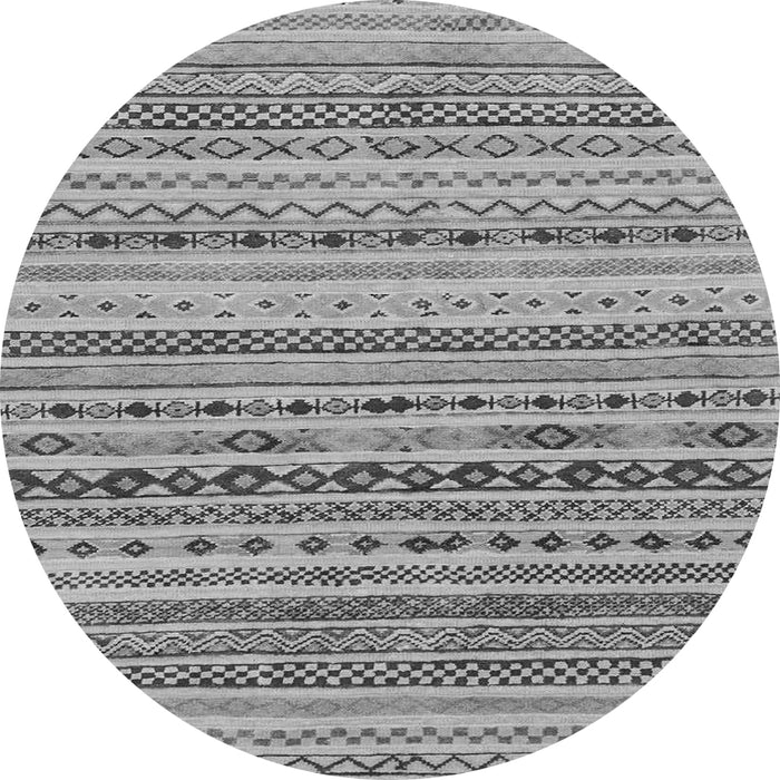 Round Solid Gray Modern Rug, abs1786gry