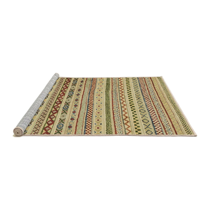 Sideview of Machine Washable Abstract Light Brown Rug, wshabs1787