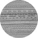 Round Solid Gray Modern Rug, abs1787gry