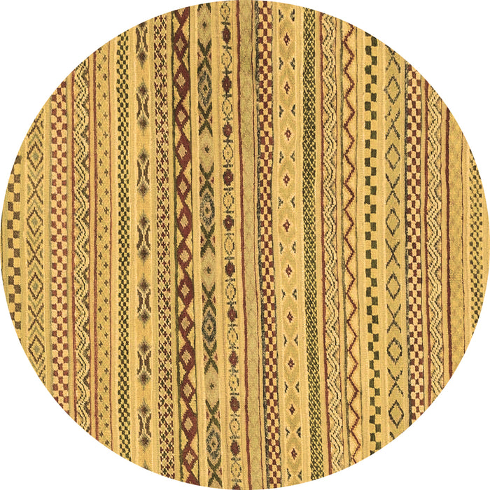 Round Machine Washable Solid Brown Modern Rug, wshabs1787brn