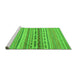 Sideview of Machine Washable Solid Green Modern Area Rugs, wshabs1787grn