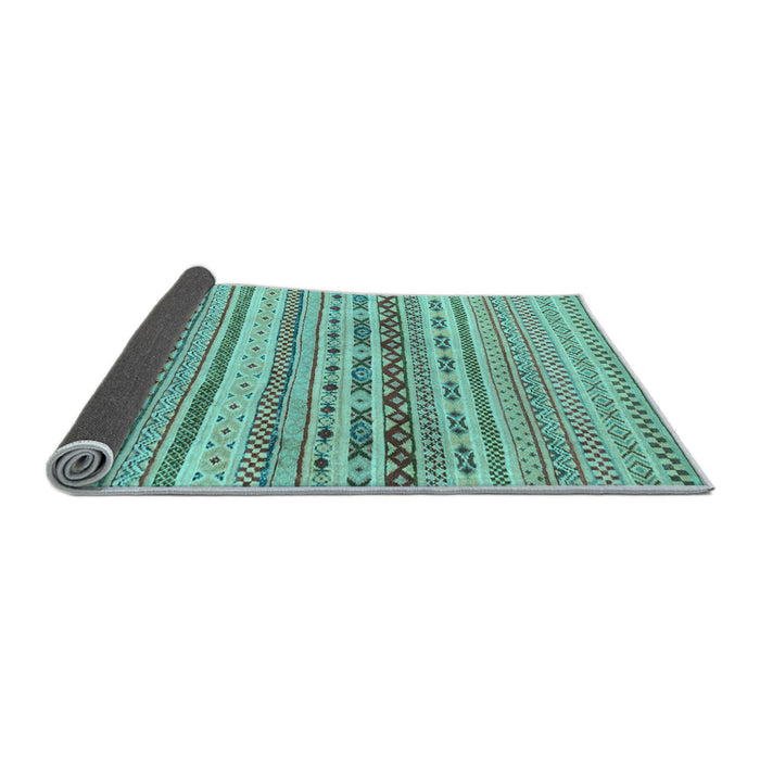 Sideview of Solid Light Blue Modern Rug, abs1787lblu