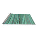 Sideview of Machine Washable Solid Light Blue Modern Rug, wshabs1787lblu