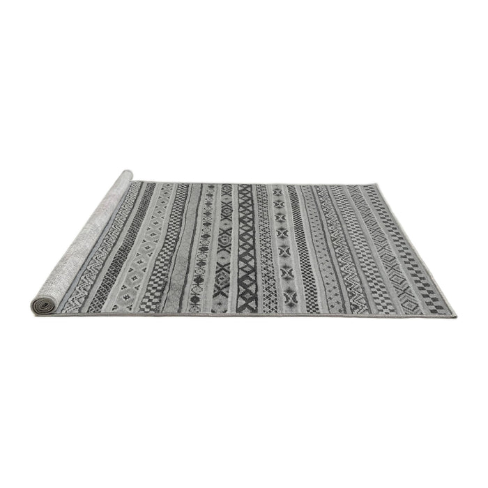 Sideview of Machine Washable Solid Gray Modern Rug, wshabs1787gry