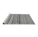 Sideview of Machine Washable Solid Gray Modern Rug, wshabs1787gry