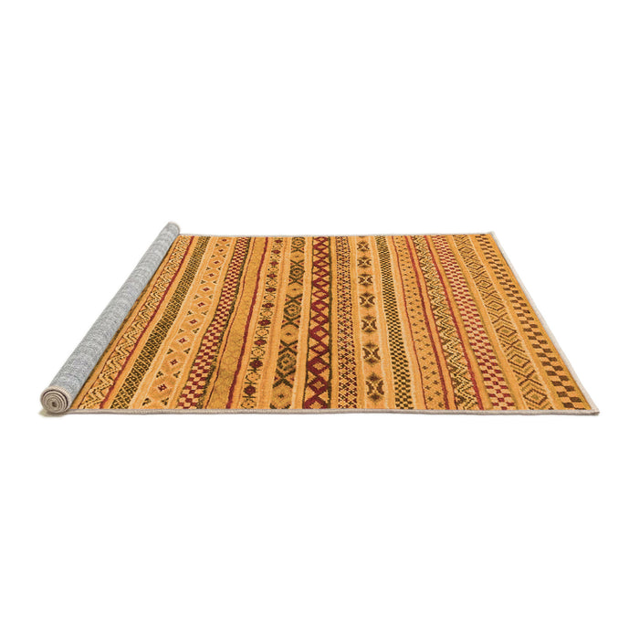 Sideview of Machine Washable Solid Orange Modern Area Rugs, wshabs1787org