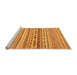 Sideview of Machine Washable Solid Orange Modern Area Rugs, wshabs1787org