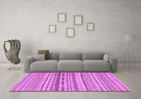 Machine Washable Solid Purple Modern Rug, wshabs1787pur