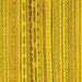 Square Solid Yellow Modern Rug, abs1787yw