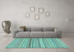 Machine Washable Solid Light Blue Modern Rug in a Living Room, wshabs1787lblu